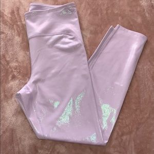 Lilac iridescent work out pants NWOT active wear